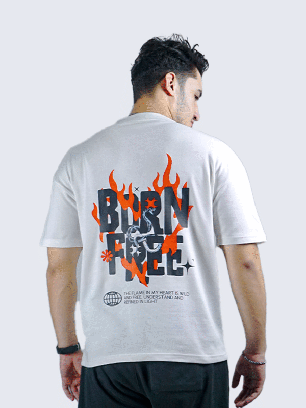 Burn Fire Oversized Graphic Tee