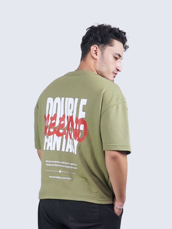 Weekend Olive Oversized Graphic Tee