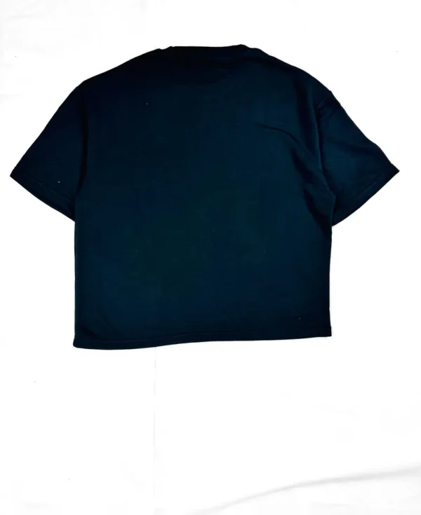 Black Oversized Plain Tee - Image 3