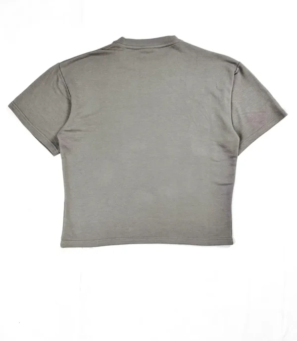 Grey Oversized Plain Tee - Image 4