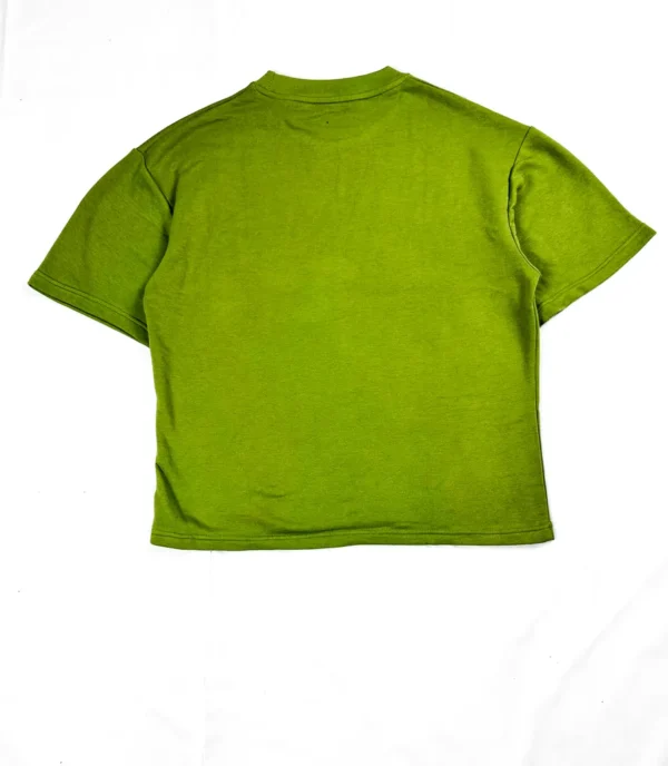 Olive Green Oversized Plain Tee - Image 3