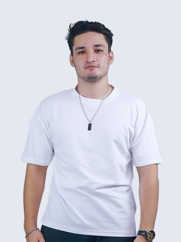 White Oversized Plain Tee
